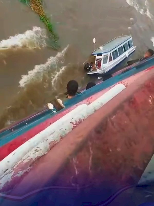 Lancha afunda após colisão com balsa no Rio Amazonas, em Santarém